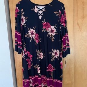 Cute floral midi dress